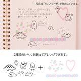 Midori Seal Collection Planner Stickers - Washi Paper Type - 2 Sheets - Monotone Animal Pattern -  - Planner Stickers - Bunbougu