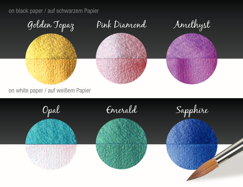 Finetec Coliro Watercolor - Bling - 6 Colour Set