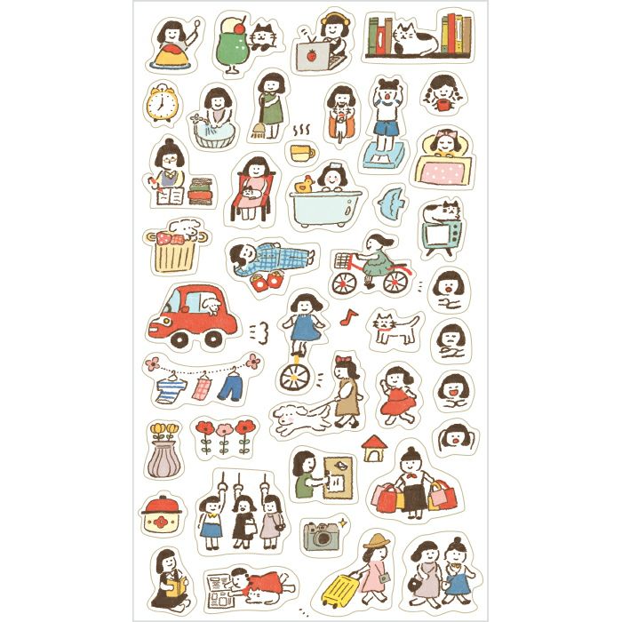 Furukawashiko Daily Planner Sticker Sheet - Transparent - My Life -  - Planner Stickers - Bunbougu