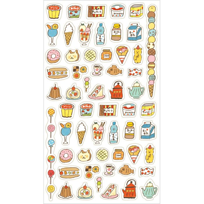 Furukawashiko Daily Planner Sticker Sheet - Transparent - Sweets -  - Planner Stickers - Bunbougu