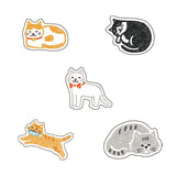 Furukawashiko Washi Flake Sticker Pack - Cat - 20 Pieces -  - Planner Stickers - Bunbougu