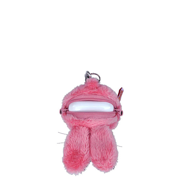 Gladee Mini Pouch Case for AirPods, Coins & Accessories - Whiskers Pink Rabbit