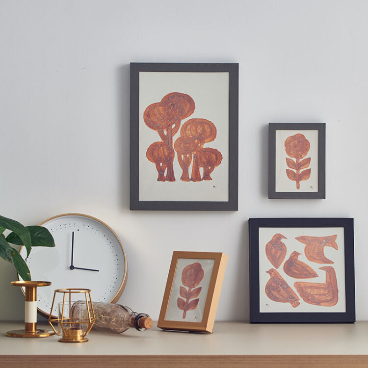 King Jim Hacobuchi Photo Frame (Include Paper Storage Drawer) - Beige - A6 -  - Stationery Organisers & Storage - Bunbougu