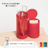 King Jim Octatsu Standing Tumbler Pencil Case - Red -  - Pencil Cases & Bags - Bunbougu