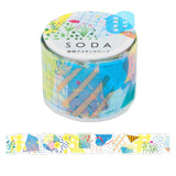 King Jim Soda Transparent Masking Tape - Die-cut Type - Collage - 30 mm x 3 m