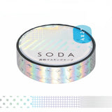 King Jim Soda Transparent Masking Tape - Foil-stamping - Mix 2 - 10 mm x 4 m