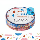 King Jim Soda Transparent Masking Tape - Foil-stamping - Ribbon - 10 mm x 4 m