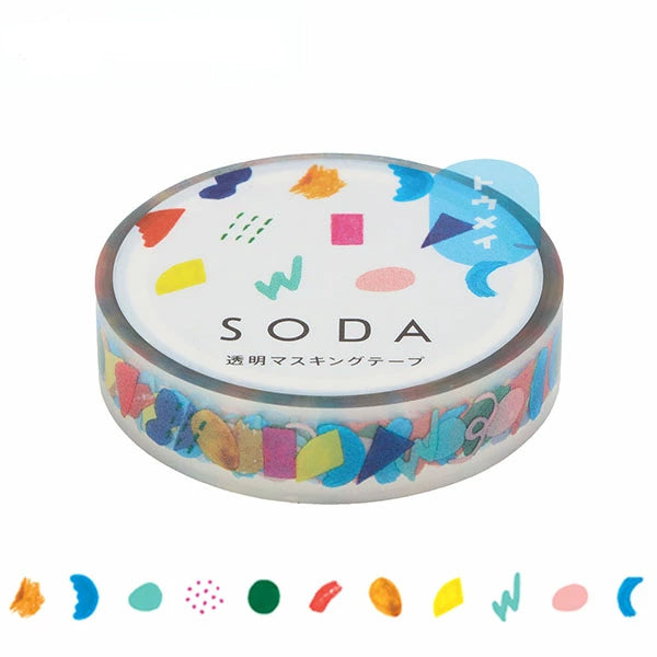 King Jim Soda Transparent Masking Tape - Palette - 10 mm x 5 m