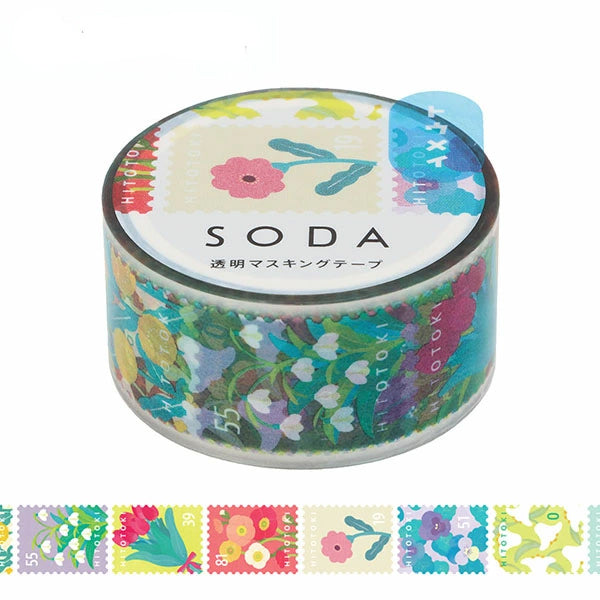 King Jim Soda Transparent Masking Tape - Stamp - 20 mm x 4 m