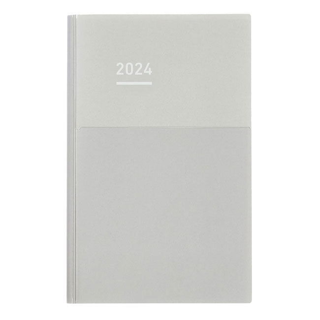 Kokuyo Jibun Techo Days 2024 Diary - Grey - A5 Slim -  - Diaries & Planners - Bunbougu