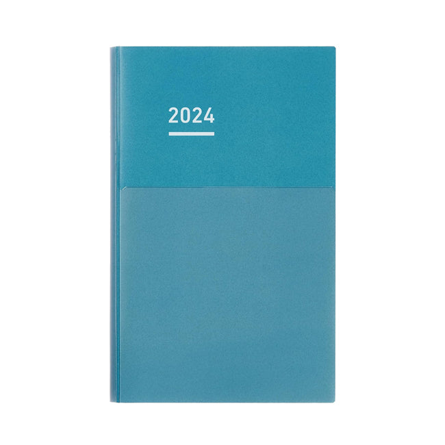 Kokuyo Jibun Techo Days Mini 2024 Diary - Blue - B6 Slim -  - Diaries & Planners - Bunbougu