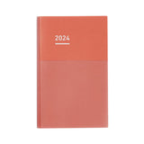 Kokuyo Jibun Techo Days Mini 2024 Diary - Red - B6 Slim -  - Diaries & Planners - Bunbougu