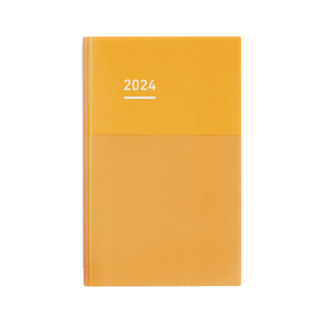 Kokuyo Jibun Techo Days Mini 2024 Diary - Yellow - B6 Slim -  - Diaries & Planners - Bunbougu