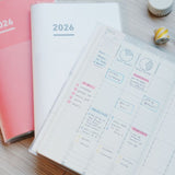 Kokuyo Jibun Techo Mini 2026 First Kit (DIARY+ LIFE+ IDEA) - Red - B6 Slim - - Diaries & Planners - Bunbougu