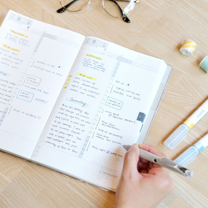 Kokuyo Jibun Techo Days 2026 Diary - SOU・SOU Limited Edition - Blue - B6 Slim - - Diaries & Planners - Bunbougu