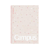 Kokuyo x Tombow Soft Ring Notebook - Terrazzo Limited Edition - Dotted 6 mm Rule - Pink - Semi B5