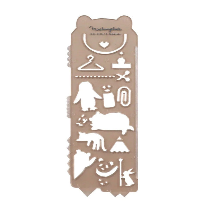 Kustuwa Mastemplate Tape Cutter & Template - Animal - - Stencils - Bunbougu