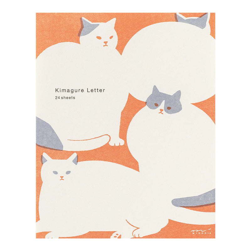 Midori Kimagura Letter Paper Pad - 24 Sheets - Cat - - Envelopes & Letter Pads - Bunbougu