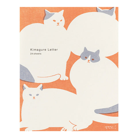 Midori Kimagura Letter Paper Pad - 24 Sheets - Cat - - Envelopes & Letter Pads - Bunbougu