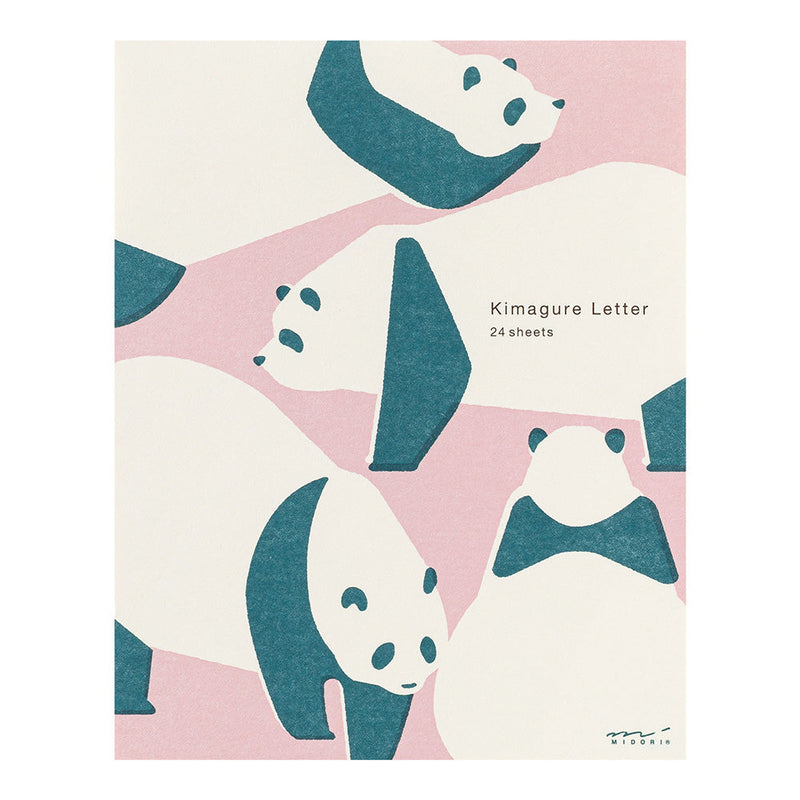Midori Kimagura Letter Paper Pad - 24 Sheets - Panda - - Envelopes & Letter Pads - Bunbougu