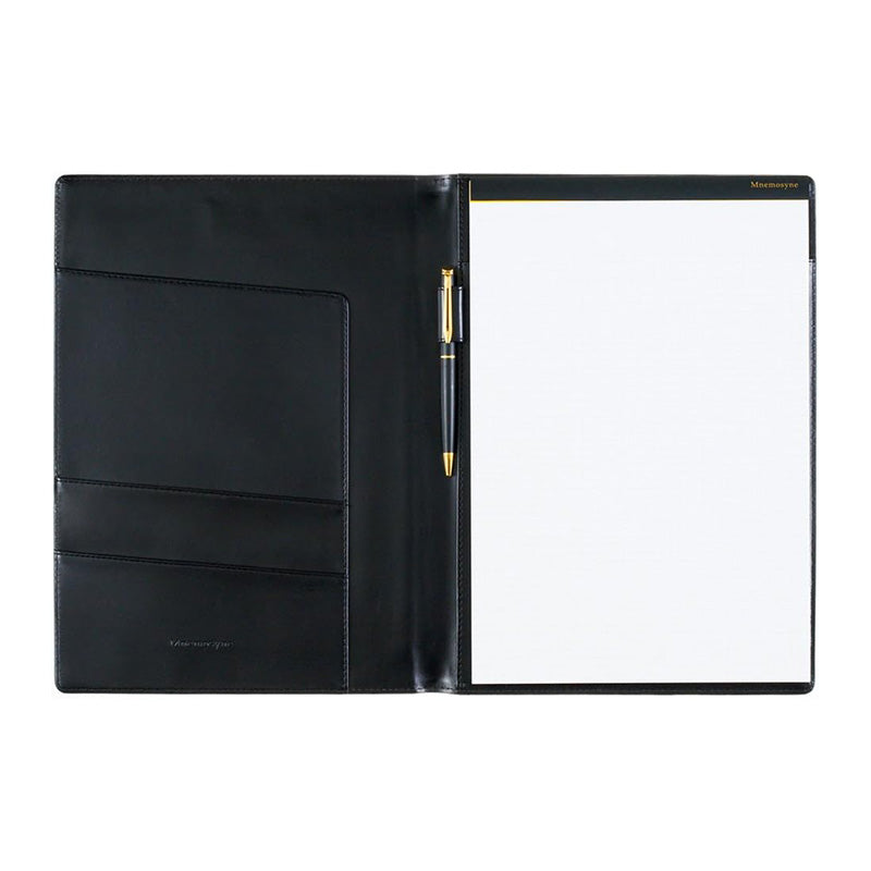 Maruman Mnemosyne HN187 Notepad & PU Leather Cover - 5 mm Grid - A4 -  - Notebooks - Bunbougu