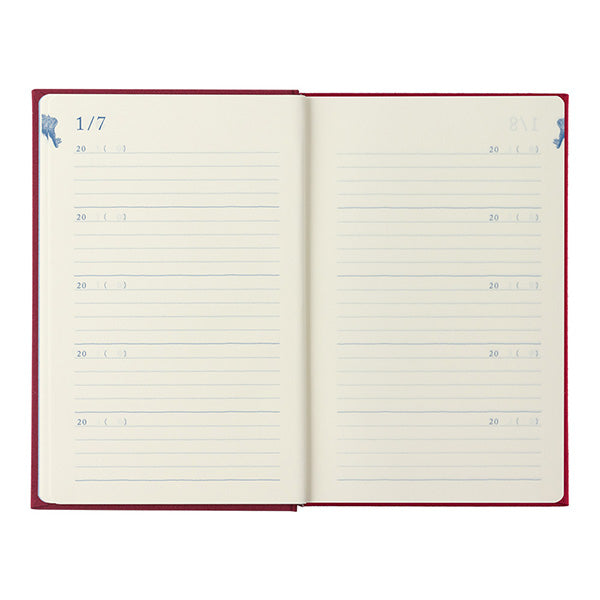 Midori 10 Years Diary - Door Design - Burgundy -  - Diaries & Planners - Bunbougu