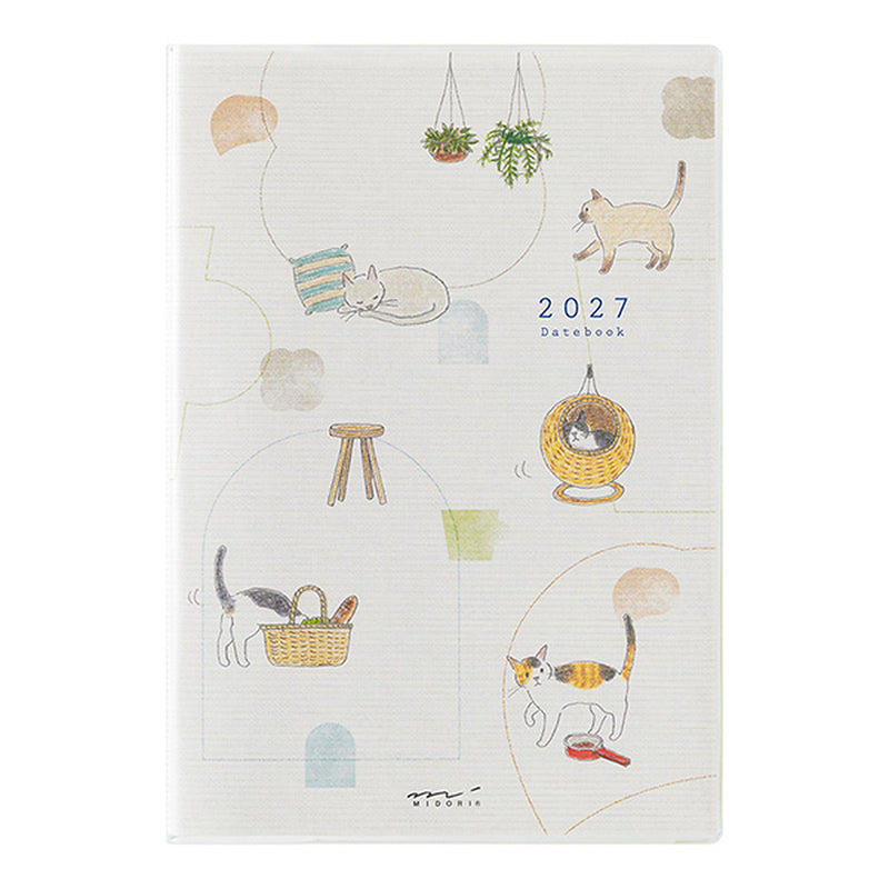 Midori 2027 Pocket Diary - Cats - B6