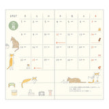 Midori 2027 Pocket Diary - Cats - B6 Slim