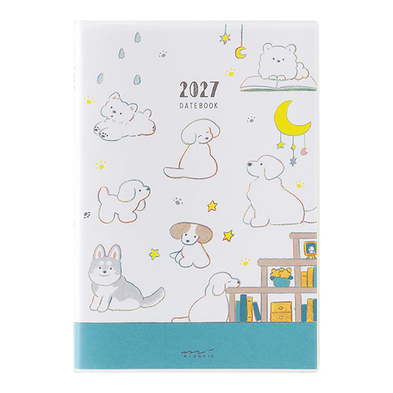Midori 2027 Pocket Diary - Dogs - B6
