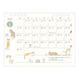 Midori 2027 Ring Calendar - Cats