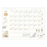 Midori 2027 Ring Calendar - Cats