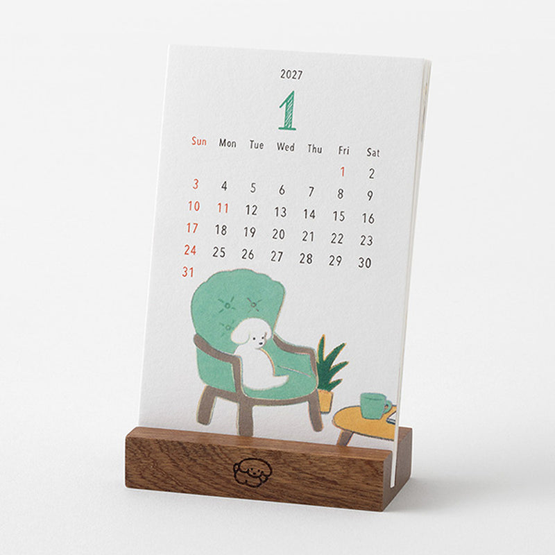 Midori 2027 Stand Calendar - Dogs