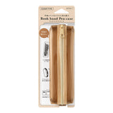 Midori Book Band Pen Clear Case (B6 to A5) - Brown x Brown - - Pencil Cases & Bags - Bunbougu