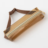Midori Book Band Pen Clear Case (B6 to A5) - Brown x Brown - - Pencil Cases & Bags - Bunbougu