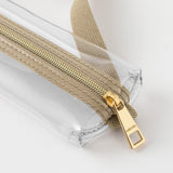 Midori Book Band Pen Clear Case (B6 to A5) - Clear x Beige - - Pencil Cases & Bags - Bunbougu