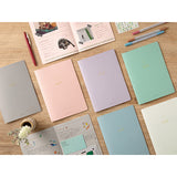 Midori Colour Notebook - 5 mm Dotted - Pink - A5 -  - Notebooks - Bunbougu