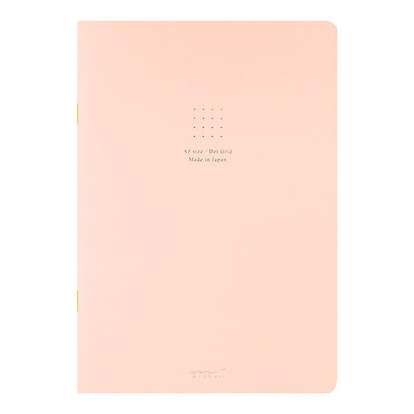 Midori Colour Notebook - 5 mm Dotted - Pink - A5 -  - Notebooks - Bunbougu