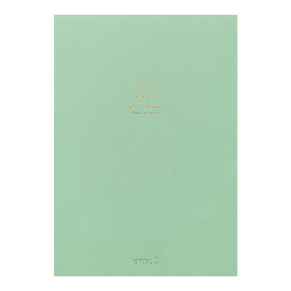 Midori Colour Paper Pad - Dot Grid - Green - A5 - - Notebooks - Bunbougu
