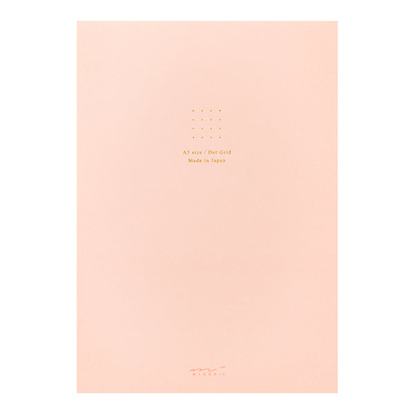 Midori Colour Paper Pad - Dot Grid - Pink - A5 - - Notebooks - Bunbougu