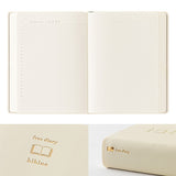 Midori Hibino Date Free Diary - Monthly Block + Daily On 2 Pages (768 Pages) - Ivory - A6