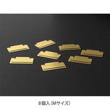 Midori Index Clips - Brass - Medium Size - Pack of 8 - - Index Tabs & Dividers - Bunbougu