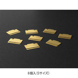 Midori Index Clips - Brass - Small Size - Pack of 8 - - Index Tabs & Dividers - Bunbougu