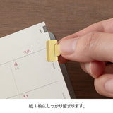 Midori Index Clips - Brass - Small Size - Pack of 8 - - Index Tabs & Dividers - Bunbougu