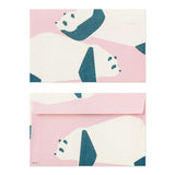 Midori Kimagura Envelope - 8 Envelopes - Panda - - Envelopes & Letter Pads - Bunbougu