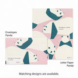 Midori Kimagura Envelope - 8 Envelopes - Panda - - Envelopes & Letter Pads - Bunbougu