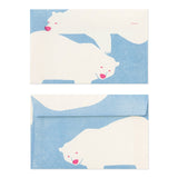 Midori Kimagura Envelope - 8 Envelopes - Polar Bear - - Envelopes & Letter Pads - Bunbougu