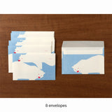 Midori Kimagura Envelope - 8 Envelopes - Polar Bear - - Envelopes & Letter Pads - Bunbougu