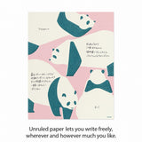 Midori Kimagura Letter Paper Pad - 24 Sheets - Panda - - Envelopes & Letter Pads - Bunbougu
