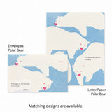 Midori Kimagura Letter Paper Pad - 24 Sheets - Polar Bear - - Envelopes & Letter Pads - Bunbougu