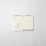 Midori MD Desk 2027 Twin Calendar - 2 Monthly Blocks + Memo